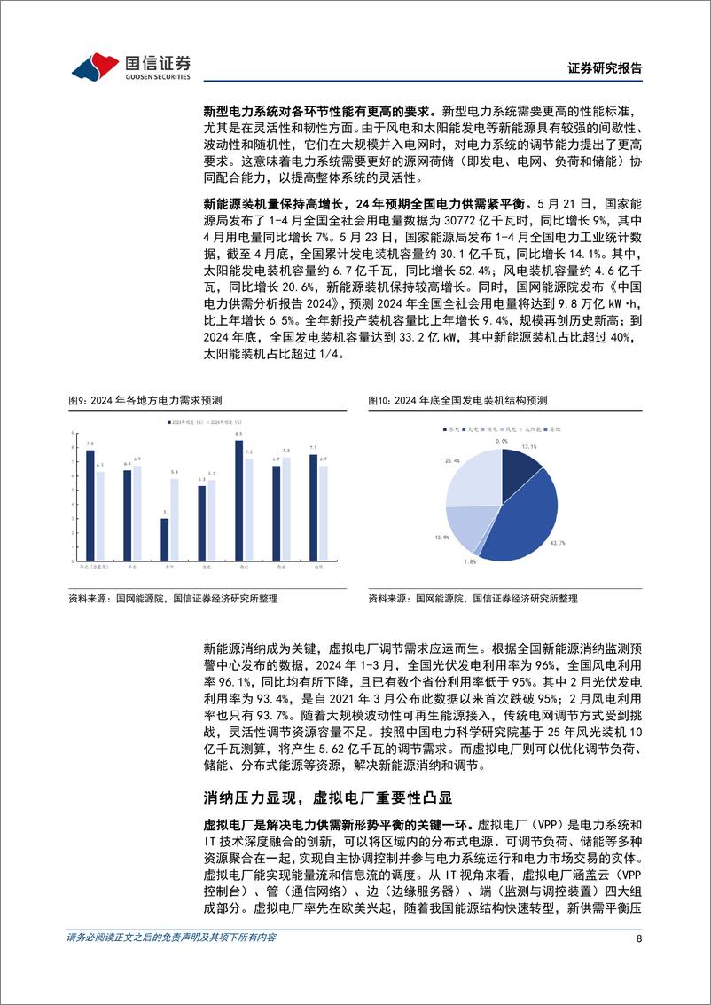 《计算机行业2024年6月投资策略：深化电力体制改革，电力IT产业高景气-240701-国信证券-14页》 - 第8页预览图