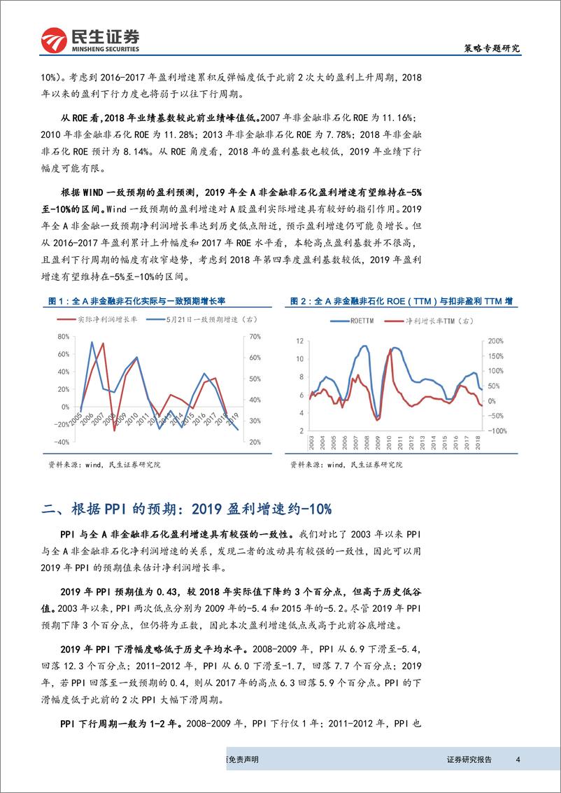 《2019年A股盈利预测~基于Wind预期、PPI、贸易摩擦三个维度-20190528-民生证券-14页》 - 第5页预览图