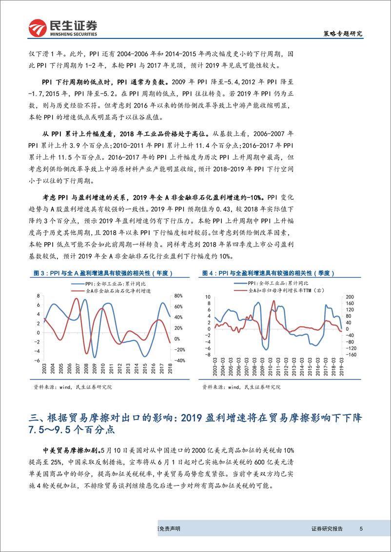 《2019年A股盈利预测~基于Wind预期、PPI、贸易摩擦三个维度-20190528-民生证券-14页》 - 第6页预览图