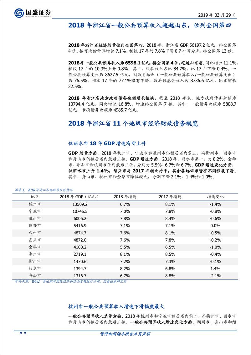 《固定收益点评：浙江56个区县2018年经济财政数据大盘点-20190329-国盛证券-10页》 - 第4页预览图