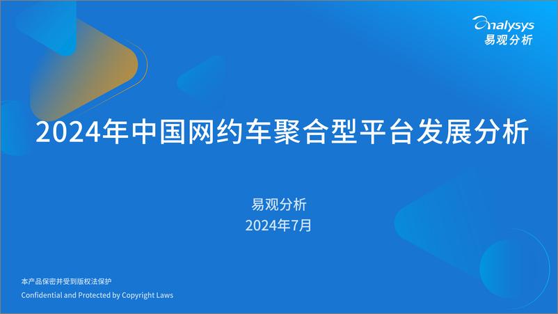 《2024年中国网约车聚合型平台发展分析》 - 第1页预览图