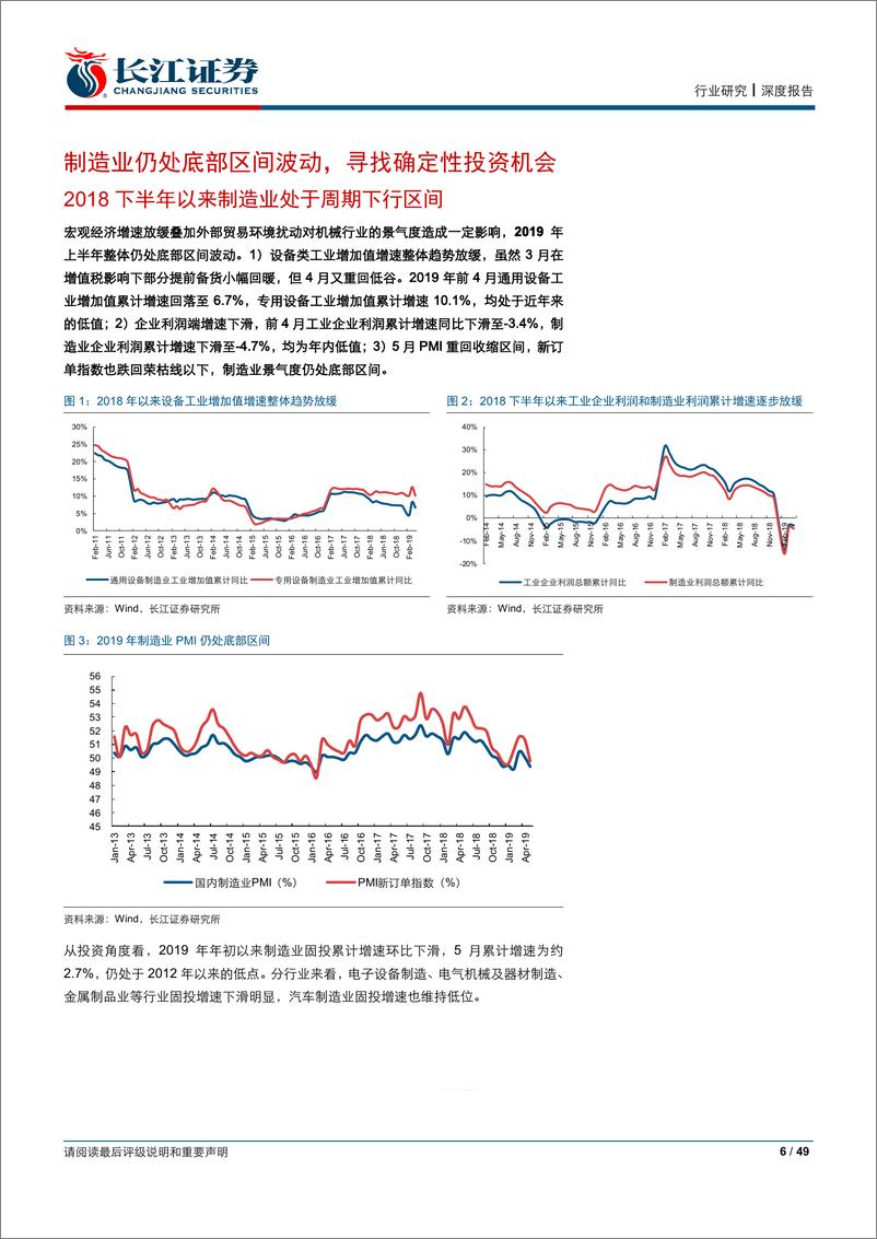 《机械行业2019年度中期投资策略：制造业筑底过程中的确定性投资机会-20190701-长江证券-49页》 - 第7页预览图