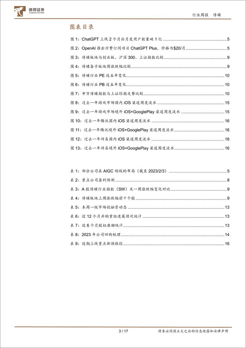 《传媒互联网行业周报：ChatGPT加速商业化，AIGC或带来泛娱乐和互联网的革新》 - 第3页预览图