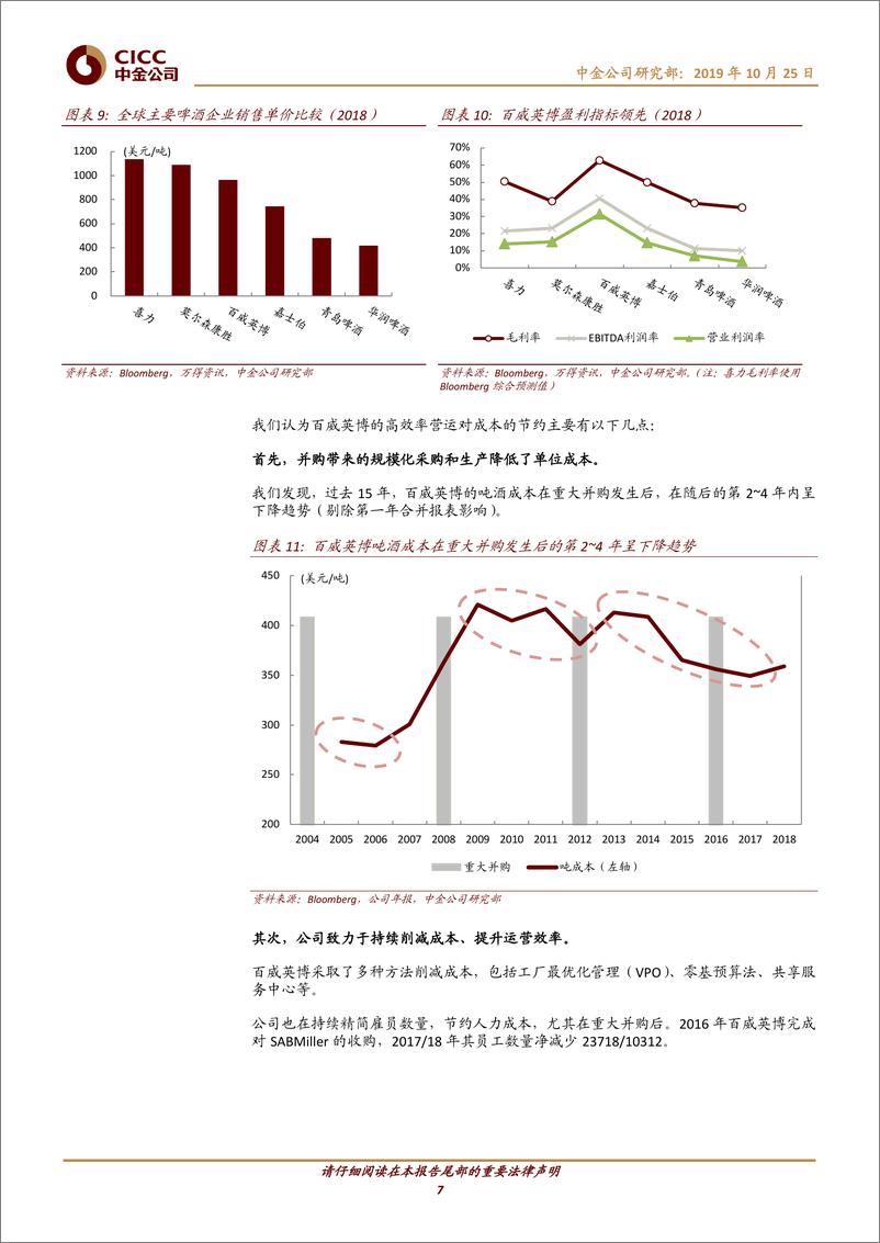 《食品饮料行业中金看海外·比较：从百威英博看中国啤酒企业高端化和高效化之路-20191025-中金公司-16页》 - 第8页预览图
