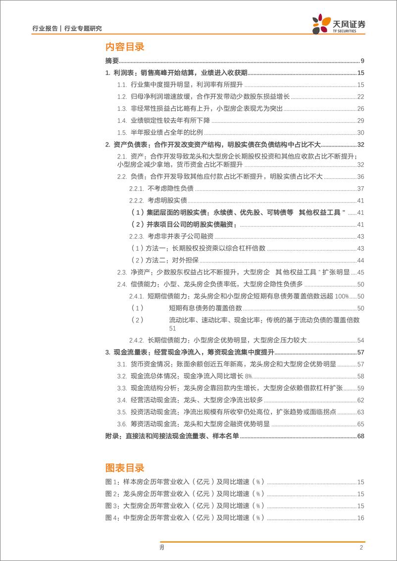 《房地产行业专题研究：深度剖析房企三张表，大型房企增长快，小型房企杠杆低~暨2018年年报总结-20190515-天风证券-70页》 - 第3页预览图