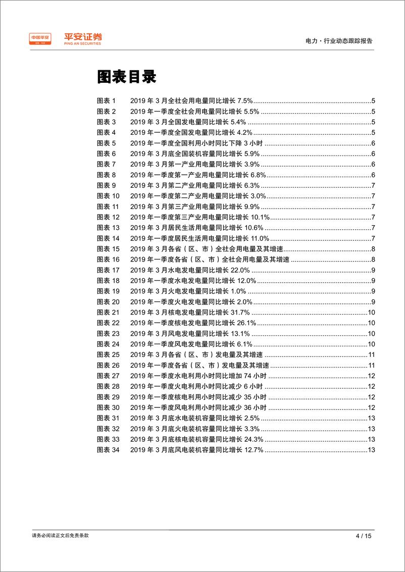 《电力行业动态跟踪报告：二产回暖推升用电增速，水、核延续高发势头-20190423-平安证券-15页》 - 第5页预览图