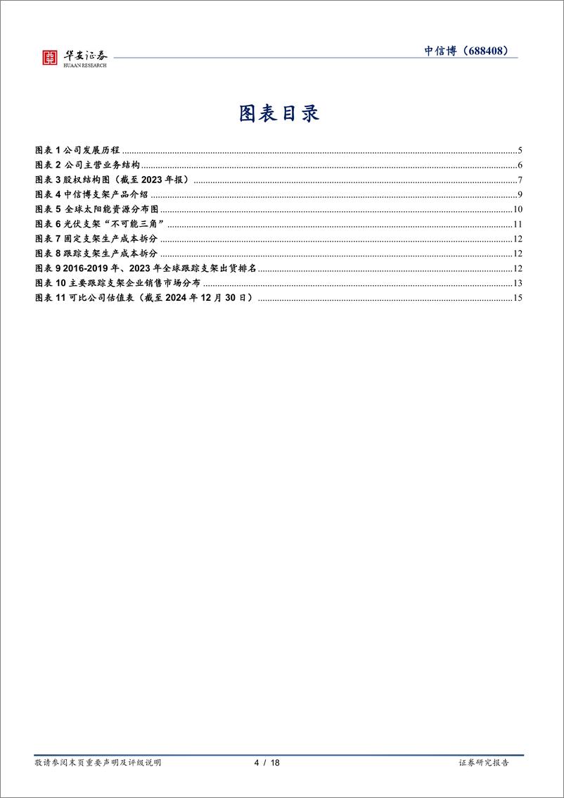 《中信博(688408)跟踪支架领先企业，海外出货持续增长-241231-华安证券-18页》 - 第4页预览图