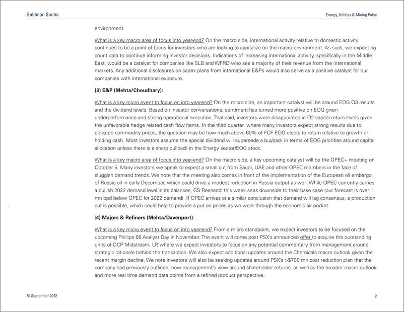 《Energy, Utilities & Mining Puls Investors Askin What Are Key Catalysts into Year-En(1)》 - 第3页预览图