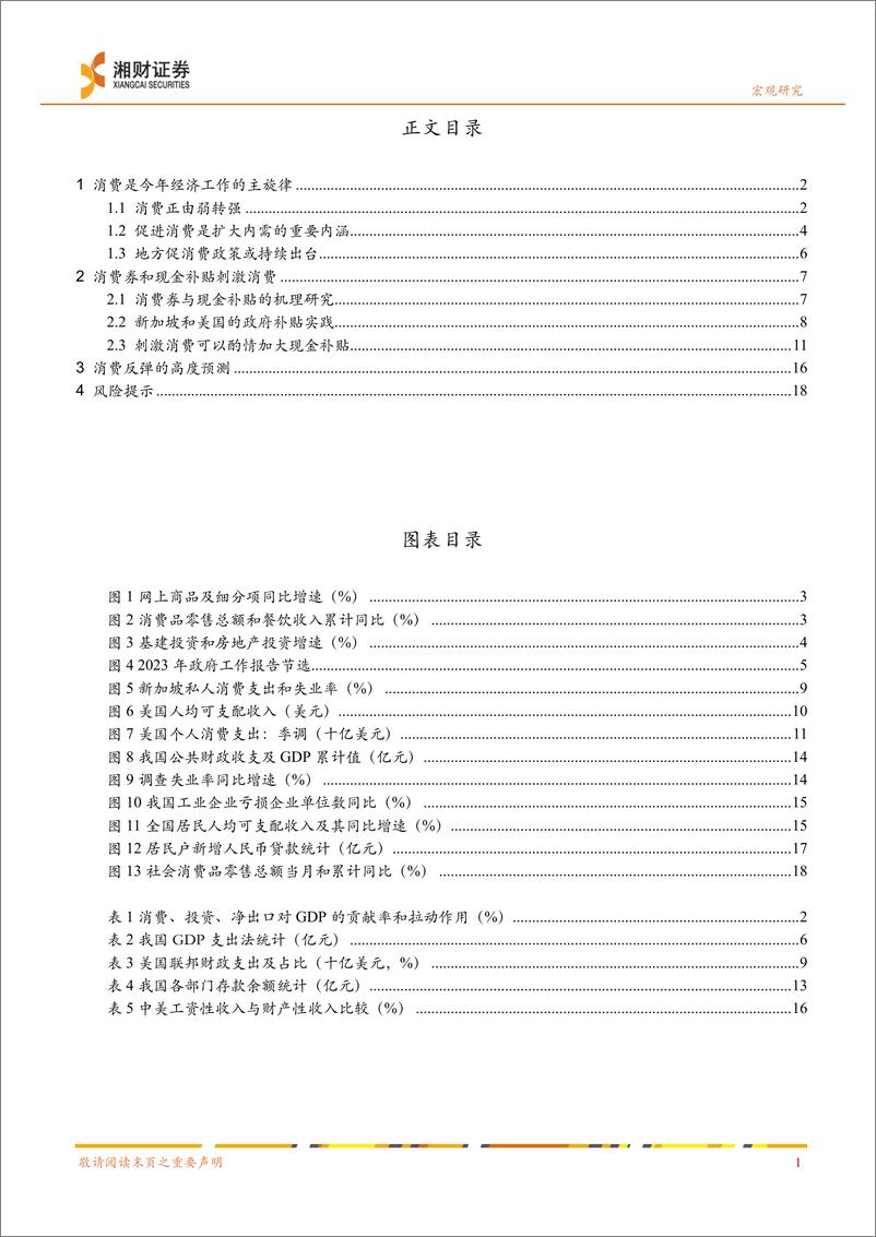 《扩内需专题系列：促进消费可酌情加大现金补贴-20230316-湘财证券-21页》 - 第4页预览图