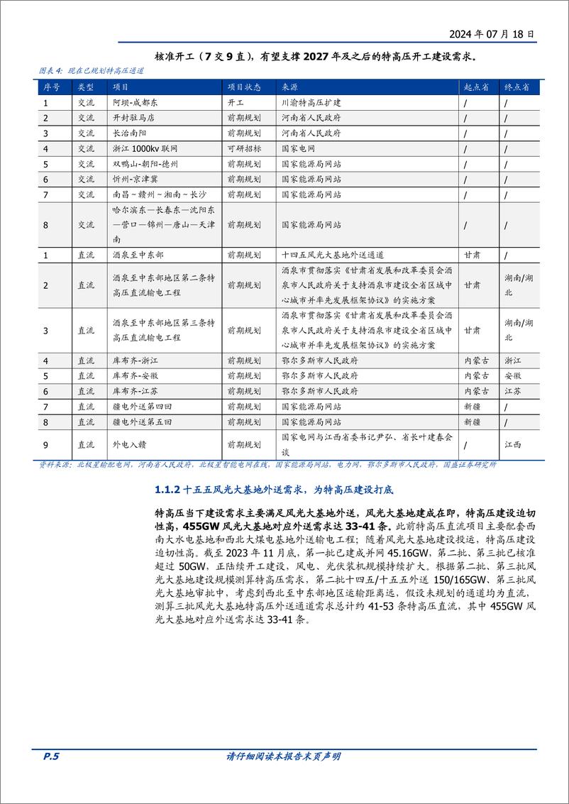 《电网设备行业特高压系列二：新能源消纳带来β，柔直升级%2b出海增强α-240718-国盛证券-24页》 - 第5页预览图