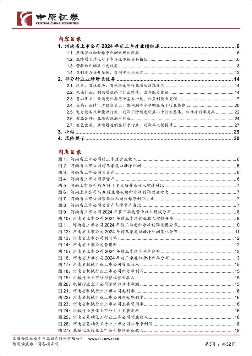 《豫股专题：河南省上市公司2024年前三季度报告总结-241113-中原证券-32页》 - 第3页预览图