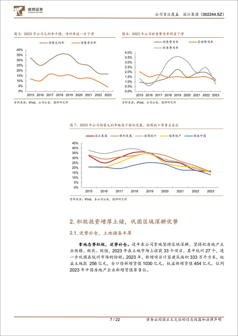 《滨江集团(002244)首次覆盖报告：区域聚焦强品质，业绩稳健显韧性-240717-德邦证券-22页》 - 第7页预览图