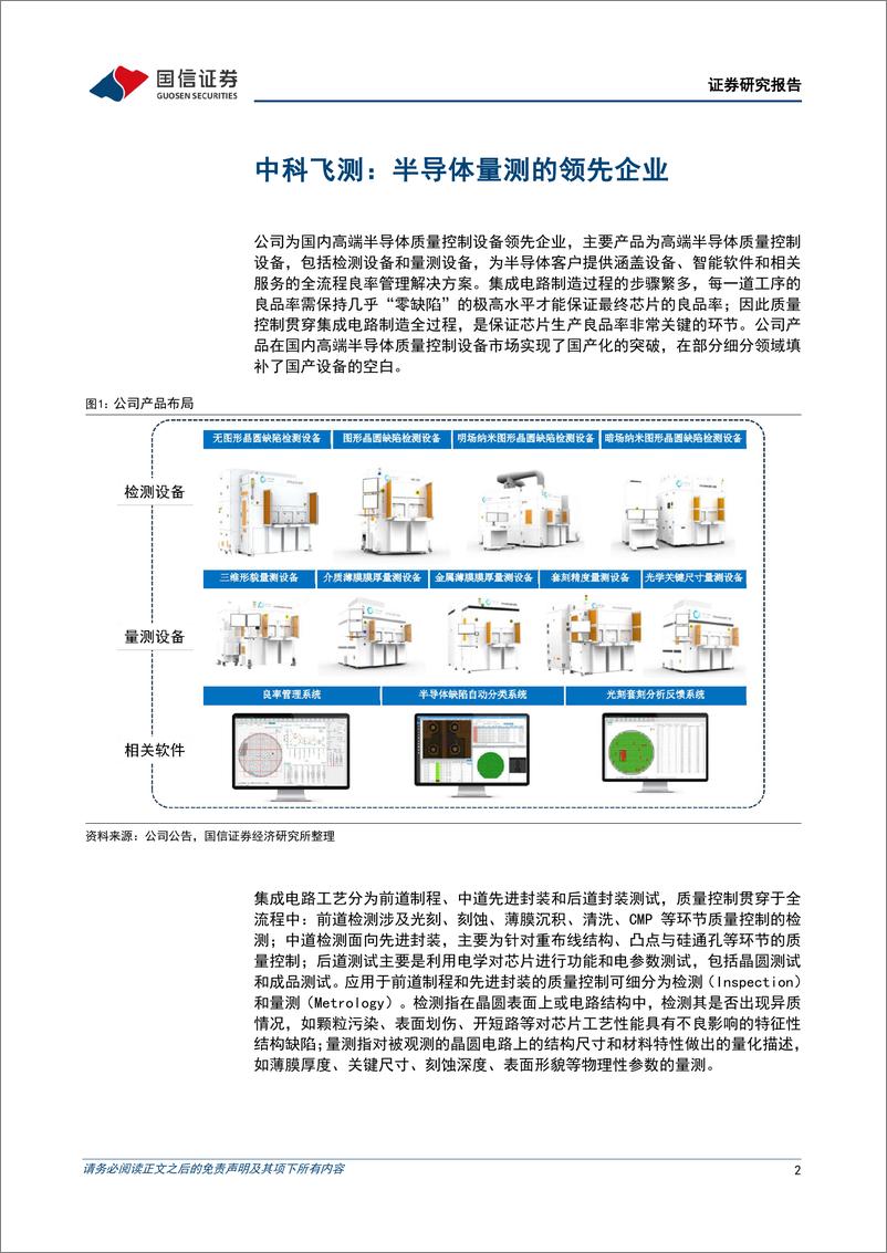 《中科飞测(688361)1H24收入同比增长27%25，产品矩阵逐步完善-240920-国信证券-13页》 - 第2页预览图