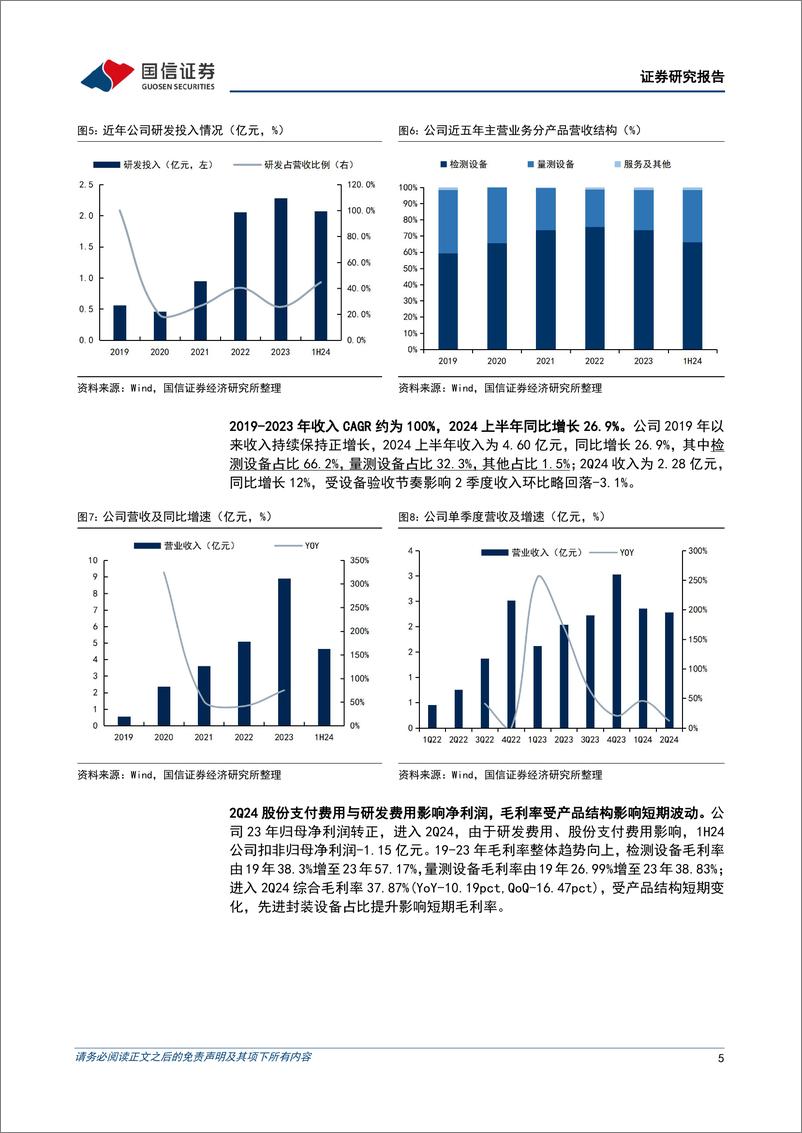 《中科飞测(688361)1H24收入同比增长27%25，产品矩阵逐步完善-240920-国信证券-13页》 - 第5页预览图