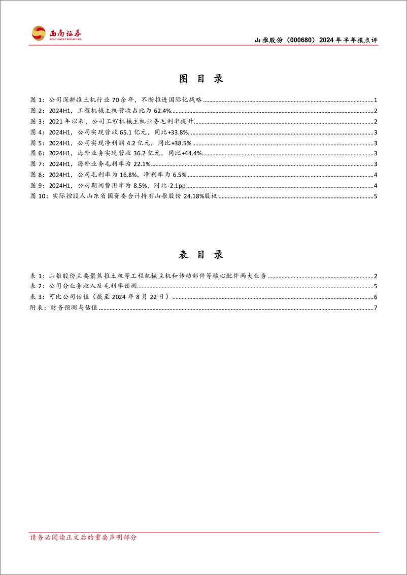 《山推股份(000680)2024年半年报点评：24H1业绩高增，海外业务及大马力产品放量-240823-西南证券-13页》 - 第3页预览图