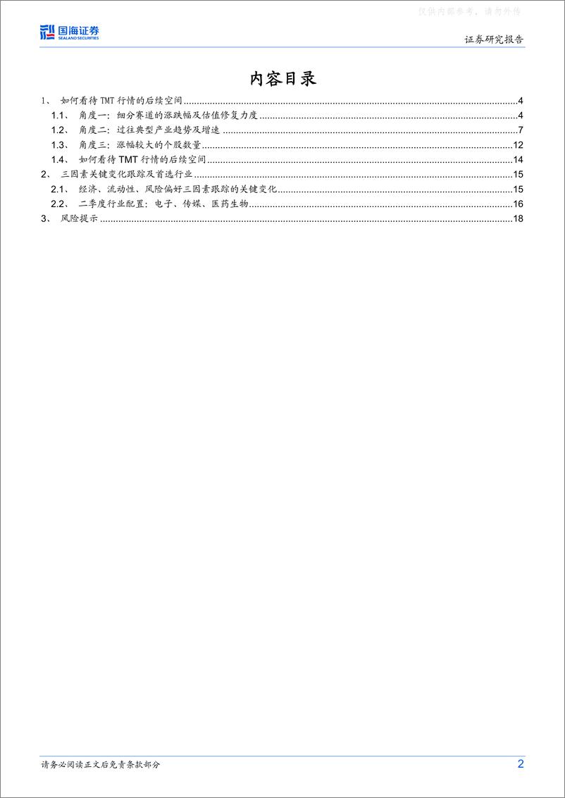 《国海证券-策略专题研究报告：如何看待TMT行情的后续空间-230409》 - 第2页预览图