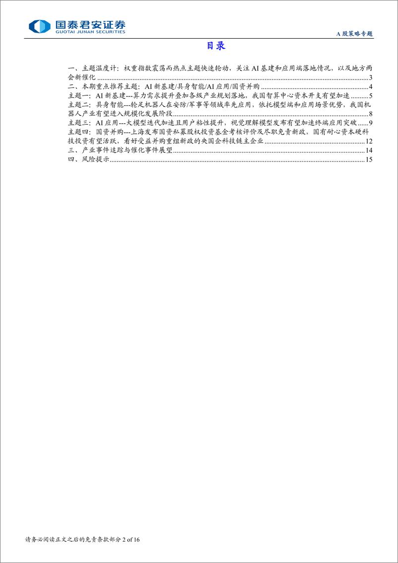 《主题风向标12月第5期：主题轮动加剧，关注AI新基建与政策新催化-241229-国泰君安-16页》 - 第2页预览图