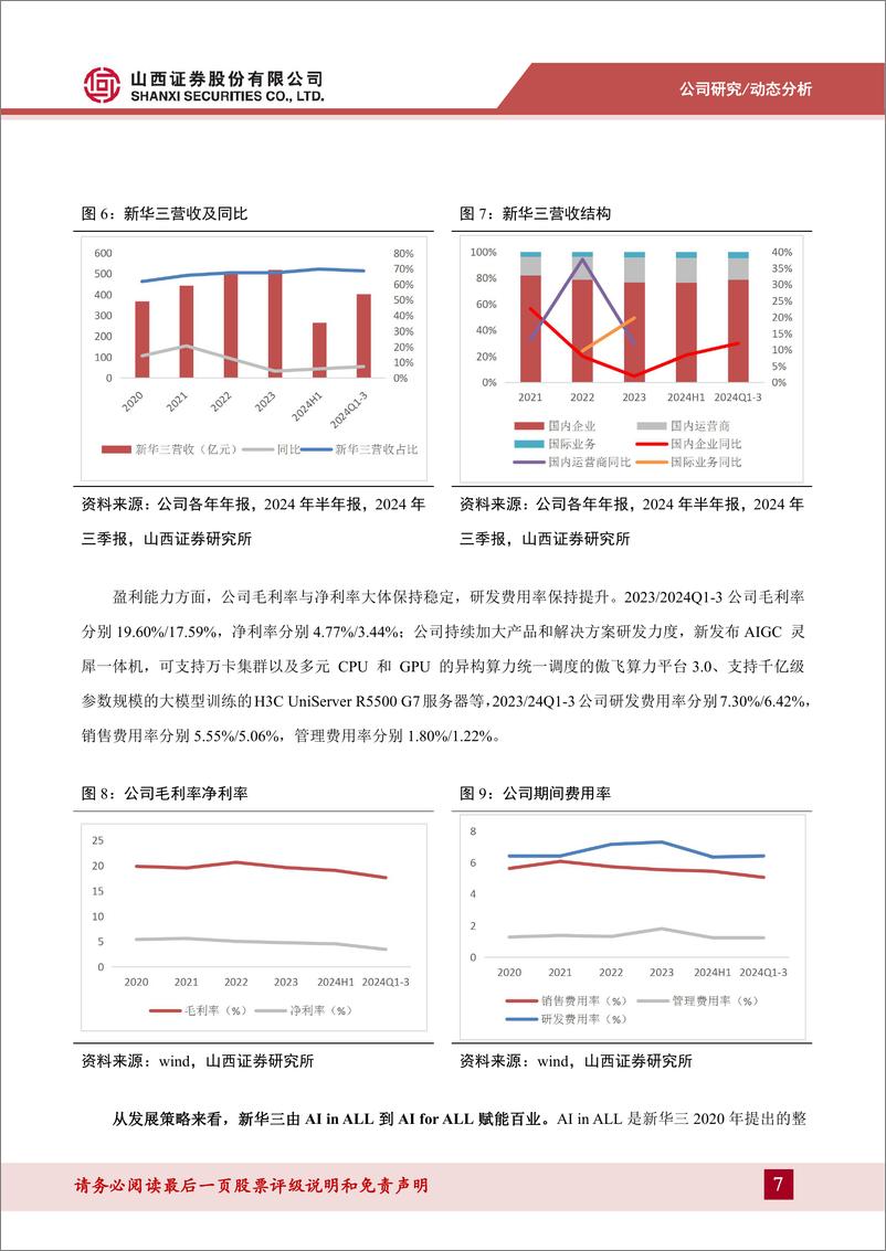 《紫光股份(000938)ICT龙头企业，深化全栈智算能力-241204-山西证券-19页》 - 第7页预览图