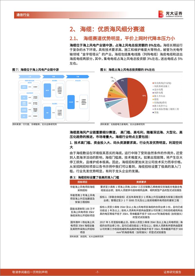 《通信新能源行业跟踪报告之一：海缆，平价上网时代的优质海风细分赛道-20220805-光大证券-20页》 - 第8页预览图