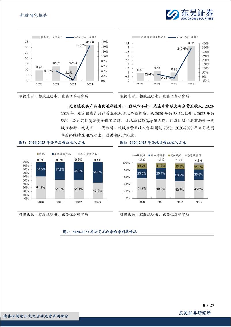 《老铺黄金(06181.HK)定位高净值客户盈利能力强，古法黄金奢侈品代表-240626-东吴证券-29页》 - 第8页预览图