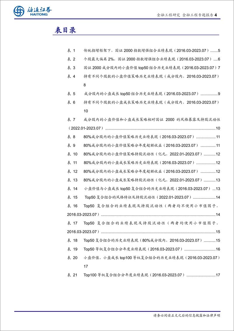 《国证2000增强方案的尝试和思考：风控模型还有必要吗？-20230818-海通证券-23页》 - 第5页预览图