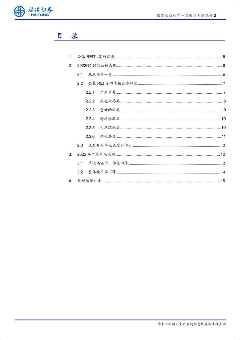 《信用债专题：四季报看公募REITs表现-20230207-海通证券-19页》 - 第3页预览图