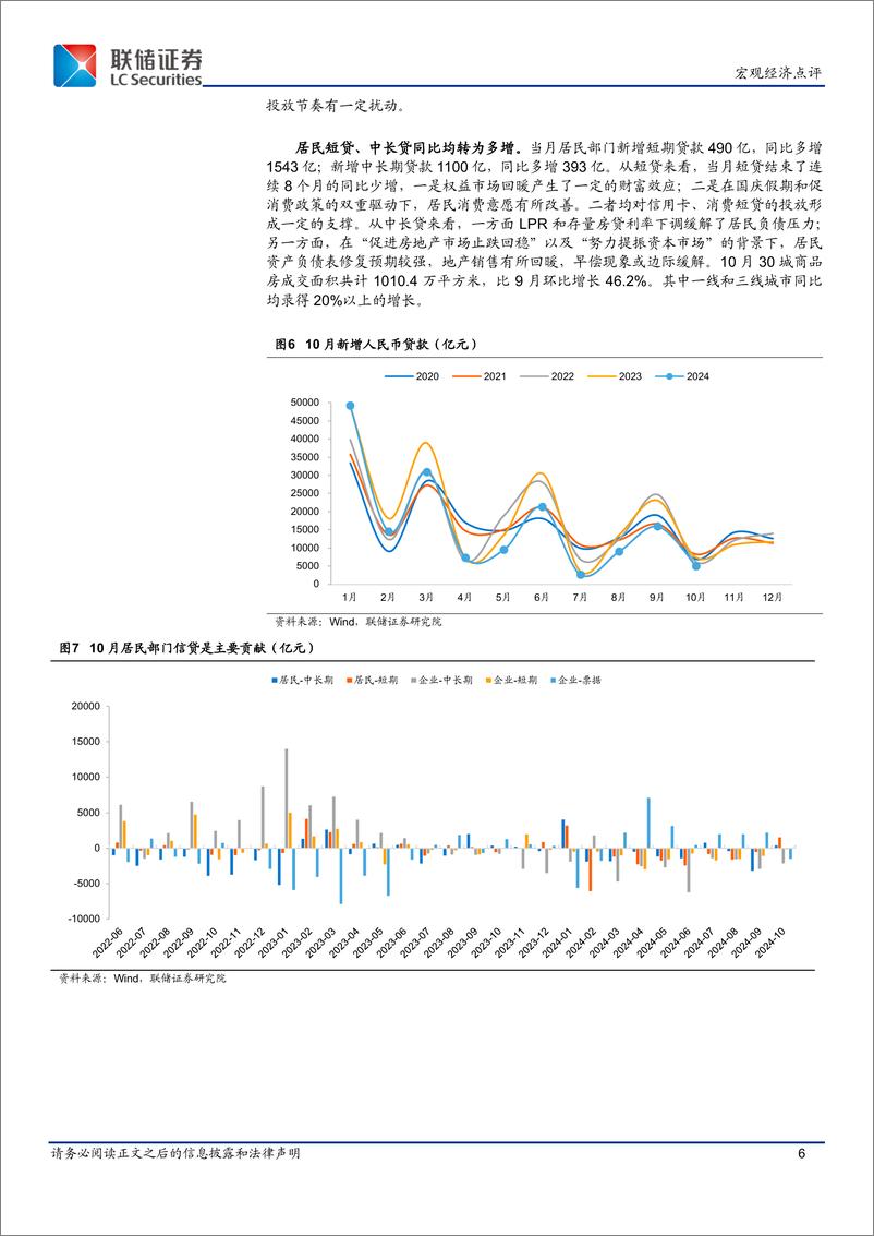 《10月金融数据点评：居民部门信贷需求回暖、M1触底回升-241113-联储证券-10页》 - 第6页预览图