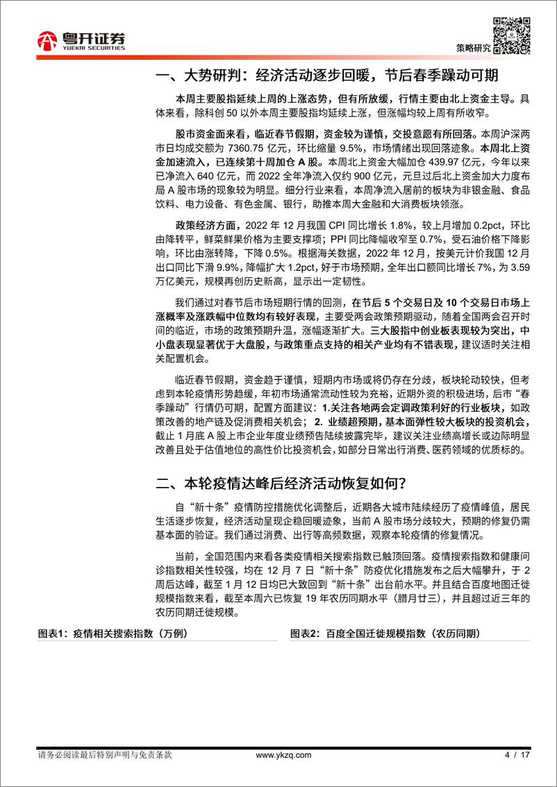 《【粤开策略大势研判】经济活动逐步回暖，节后春季躁动可期-20230115-粤开证券-17页》 - 第5页预览图