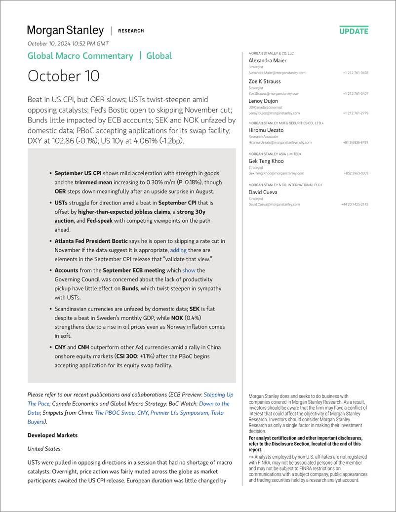 《Morgan Stanley Fixed-Global Macro Commentary October 10-110736903》 - 第1页预览图