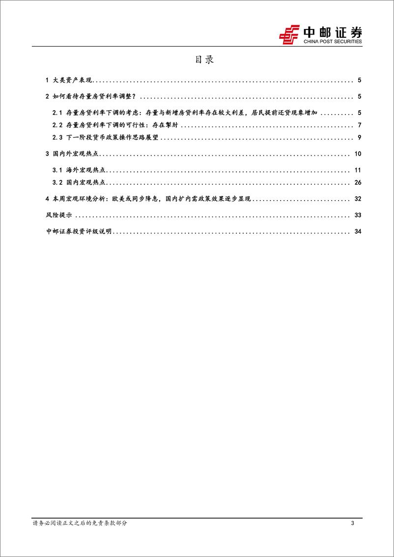 《宏观研究：存量房贷利率调整的思考-240907-中邮证券-35页》 - 第3页预览图