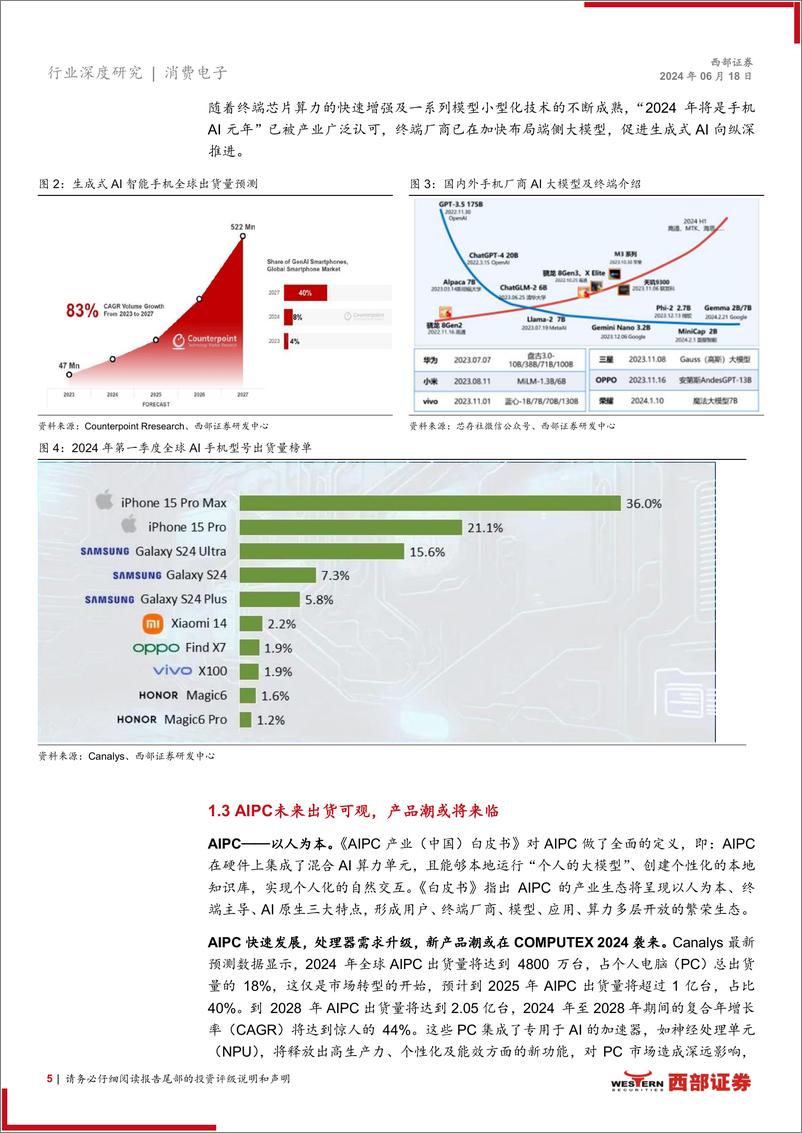 《端侧AI行业深度报告：端侧AI加速迭代，消费电子蓄力腾飞-240622-西部证券-17页》 - 第5页预览图