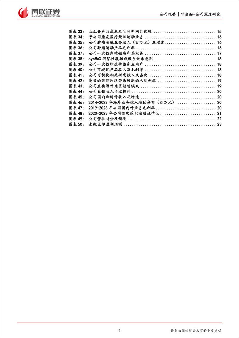 《国联证券-南微医学-688029-海外拓展持续推进，聚焦转变价值增长》 - 第4页预览图