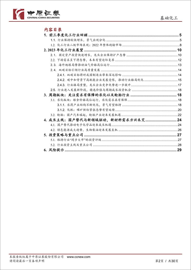 《基础化工行业年度策略：从需求出发，寻找确定性的增长-20221125-中原证券-30页》 - 第3页预览图