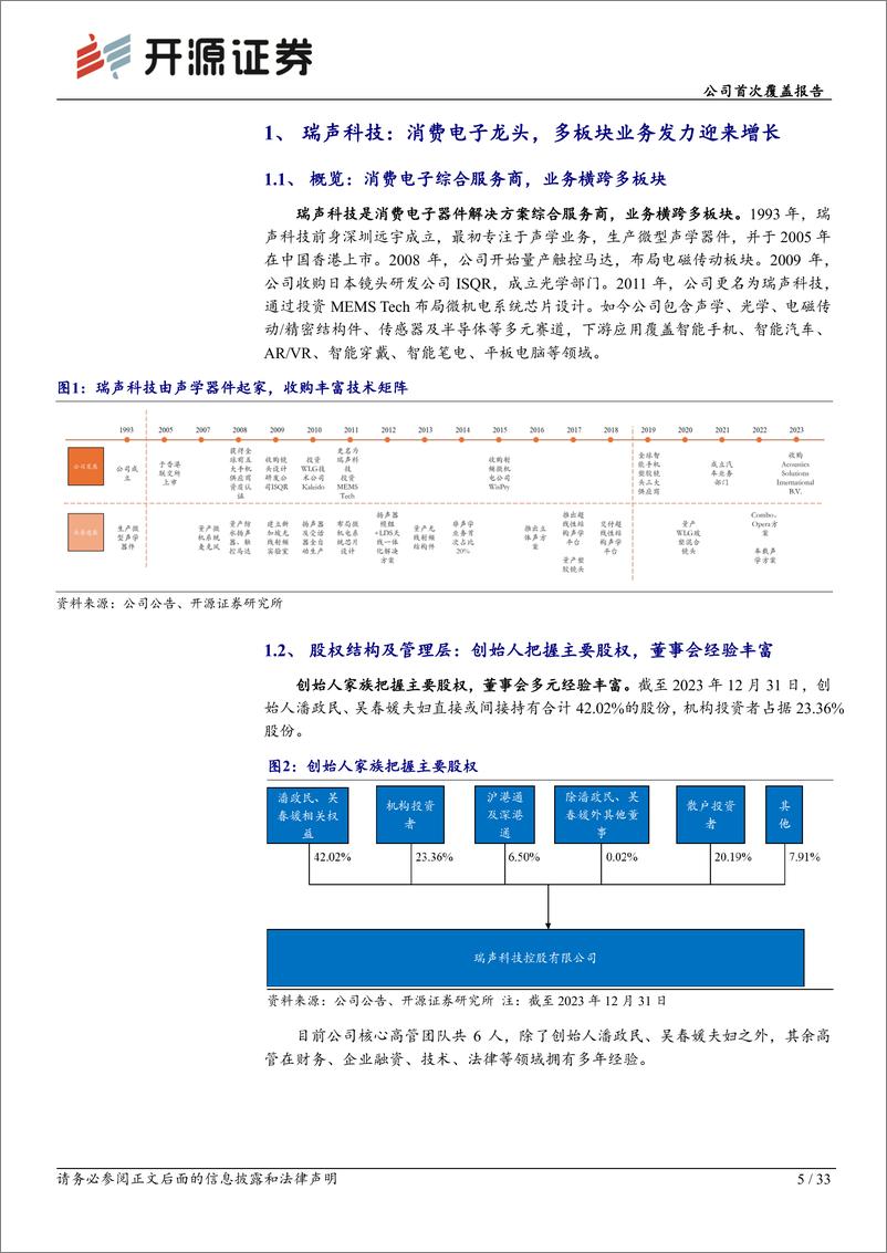 《瑞声科技(02018.HK)公司首次覆盖报告：公司迎来业绩拐点，多元产品恰逢AI手机产业趋势-241224-开源证券-33页》 - 第5页预览图