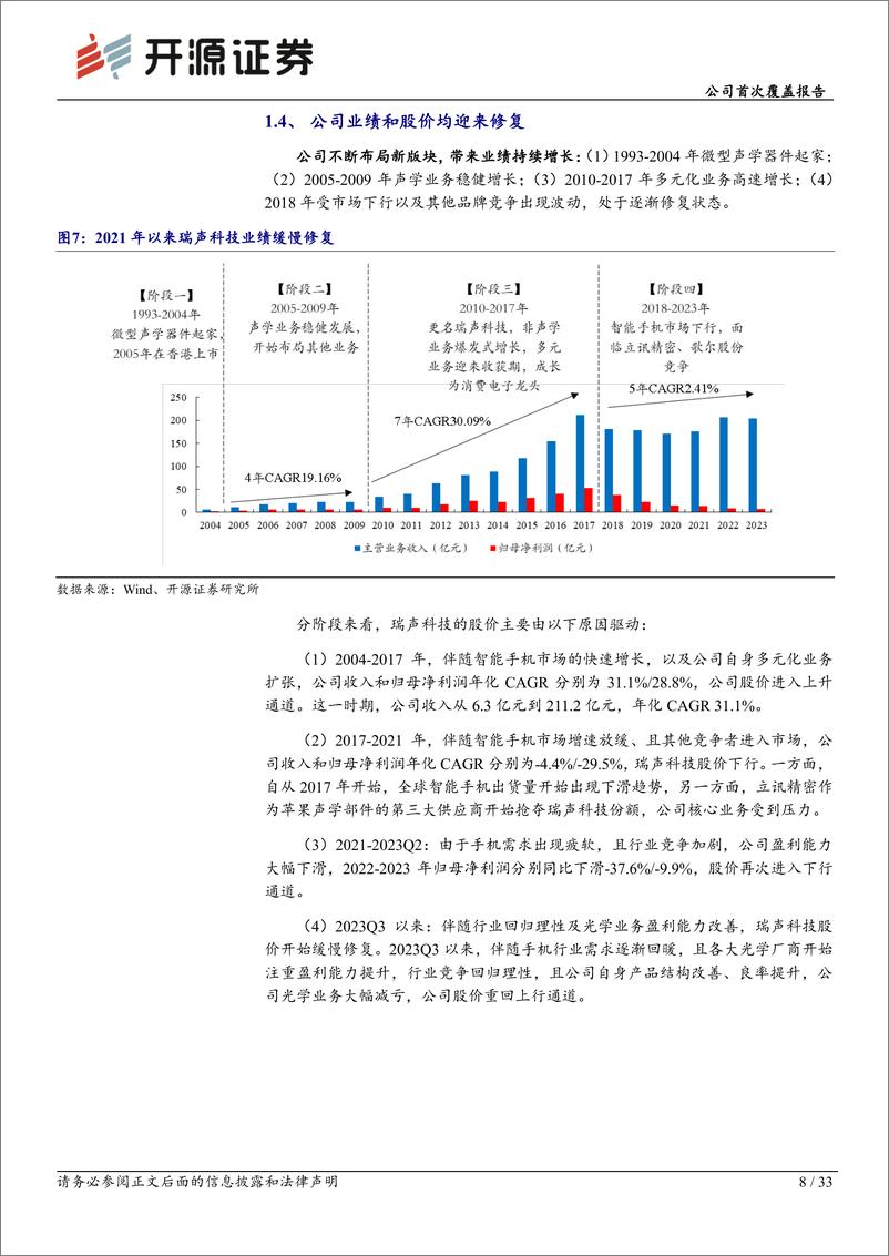 《瑞声科技(02018.HK)公司首次覆盖报告：公司迎来业绩拐点，多元产品恰逢AI手机产业趋势-241224-开源证券-33页》 - 第8页预览图