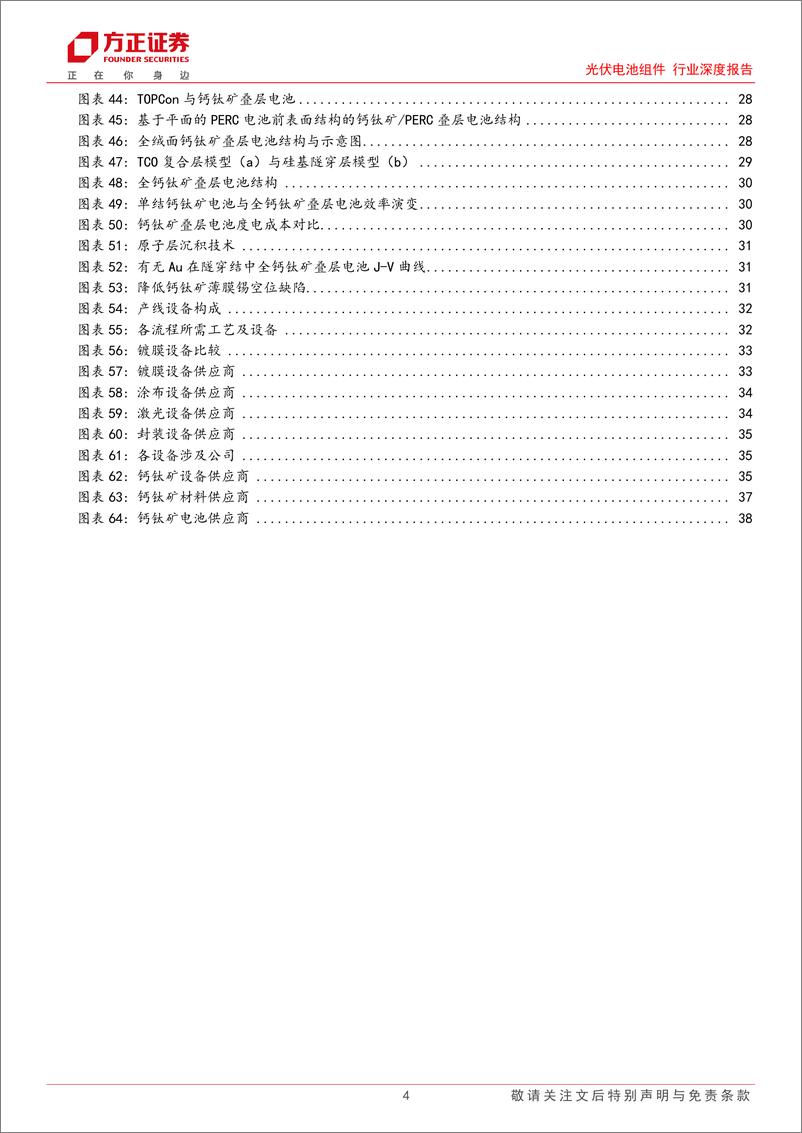 《光伏电池组件行业深度报告-钙钛矿：新一代太阳能薄膜电池，有望大幅提高极限转换效率-240530-方正证券-41页》 - 第4页预览图