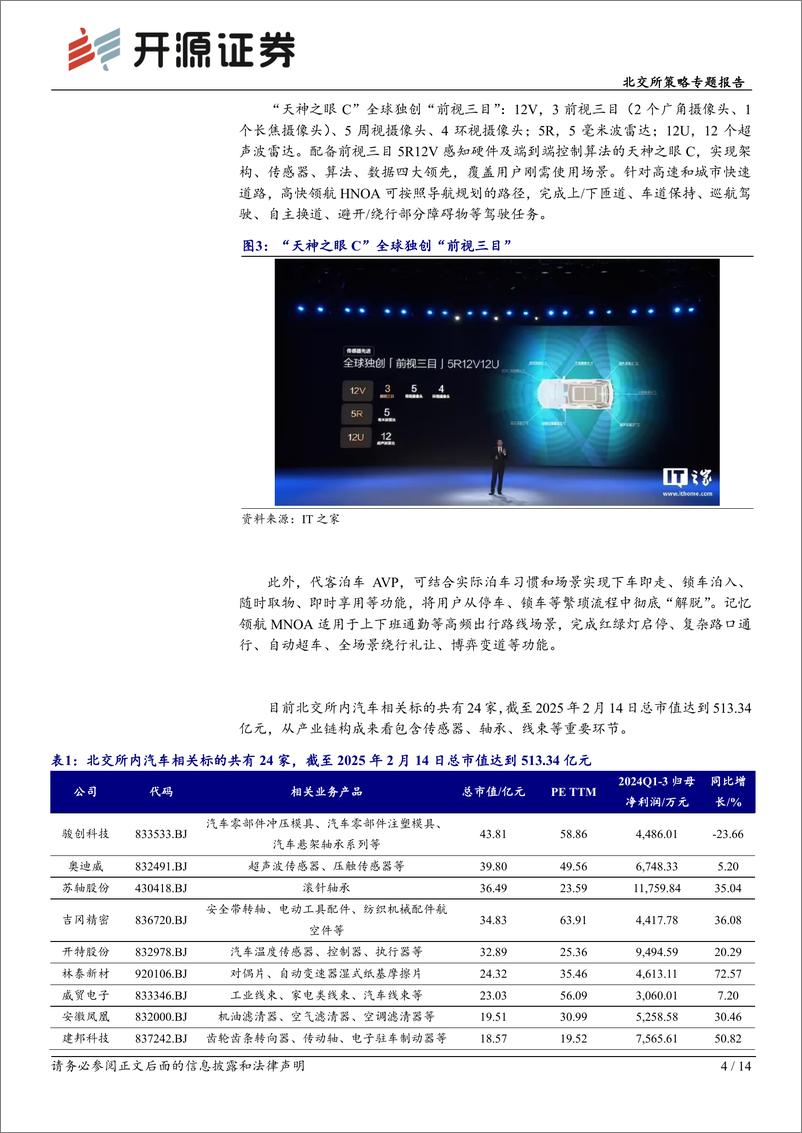 《北交所策略专题报告：比亚迪“天神之眼”智驾发布，开特股份等汽车产业标的预期受益-250216-开源证券-14页》 - 第4页预览图