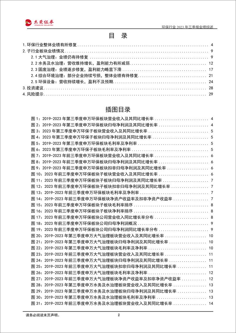 《环保行业2023年三季报业绩综述：整体业绩仍需修复，政策支持下有望带动业绩增长-20231109-东莞证券-30页》 - 第3页预览图