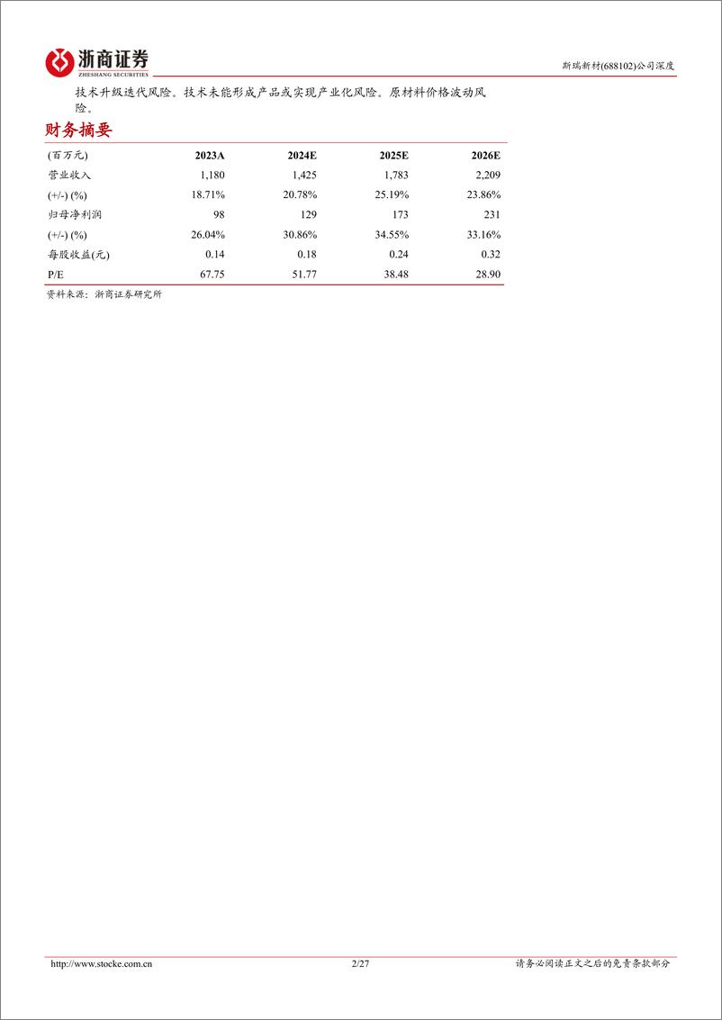 《斯瑞新材(688102)深度报告：铜基材料领域领跑者，多业务协同发展-241026-浙商证券-27页》 - 第2页预览图