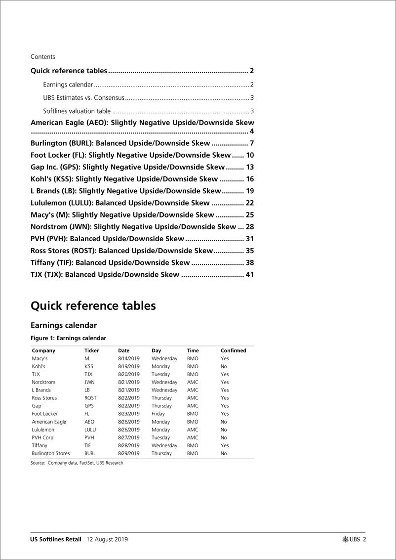 《瑞银-美股-零售行业-美国软线零售业业绩预览-2019.8.1-50页》 - 第3页预览图
