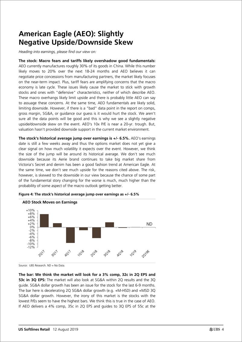 《瑞银-美股-零售行业-美国软线零售业业绩预览-2019.8.1-50页》 - 第5页预览图