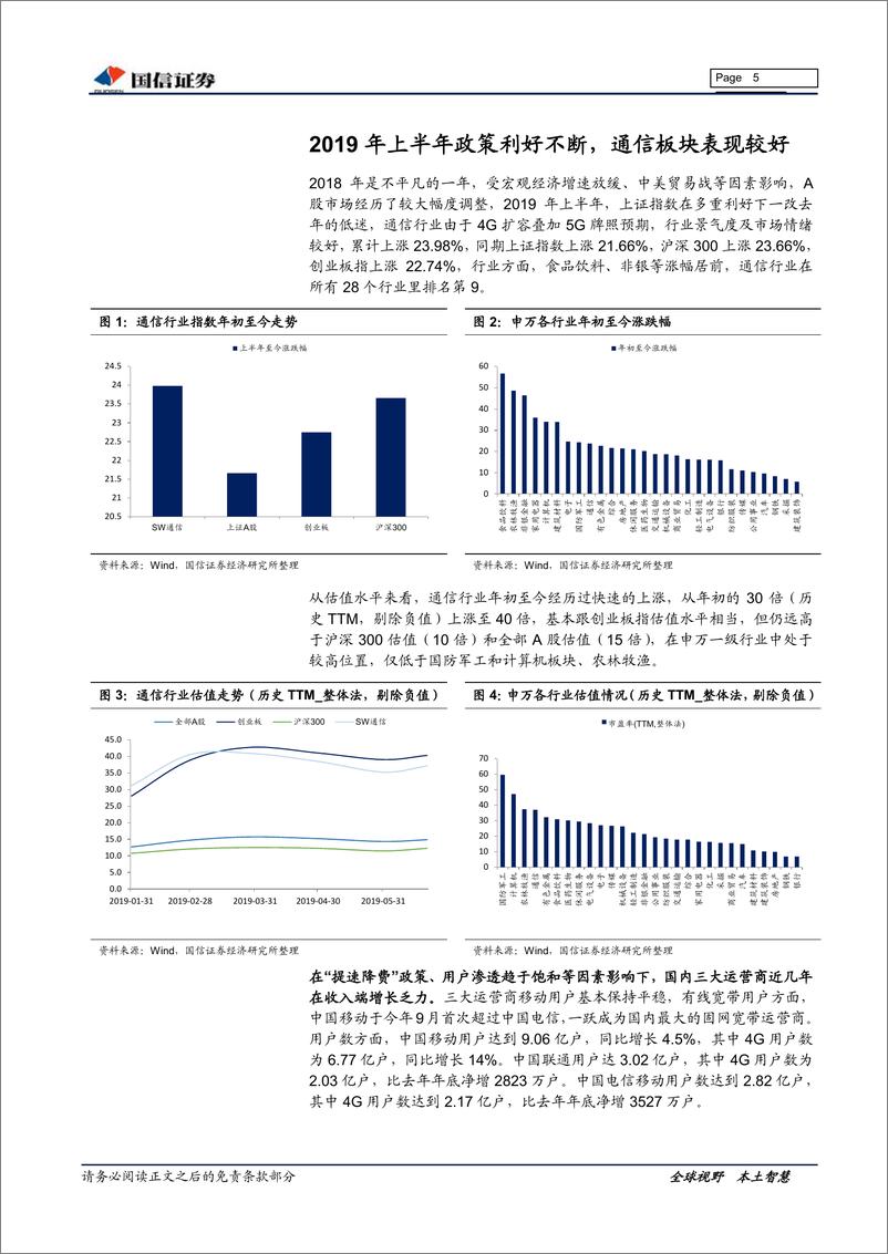 《通信行业2019年下半年投资策略：5G浪潮已至-20190624-国信证券-38页》 - 第6页预览图