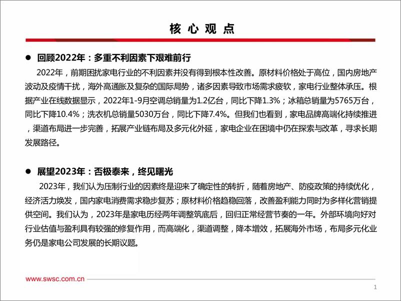 《家电行业2023年投资策略：否极泰来，终见曙光-20221212-西南证券-38页》 - 第3页预览图