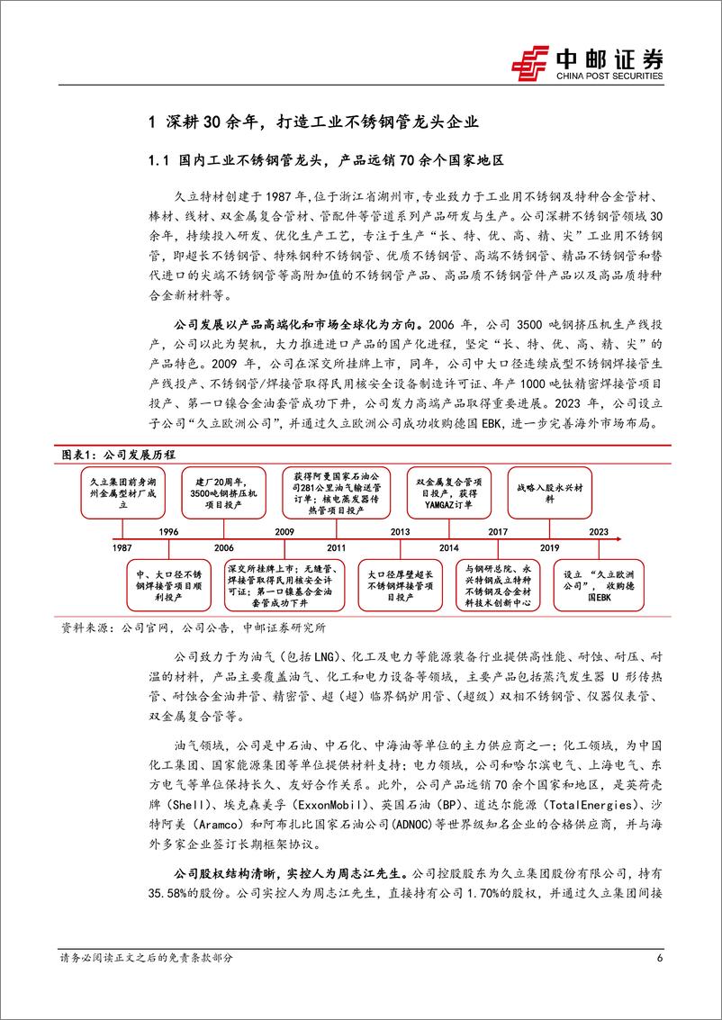 《久立特材-002318.SZ-不锈钢管龙头持续发力高端，开拓海外市场成长空间广阔-20240529-中邮证券-31页》 - 第6页预览图