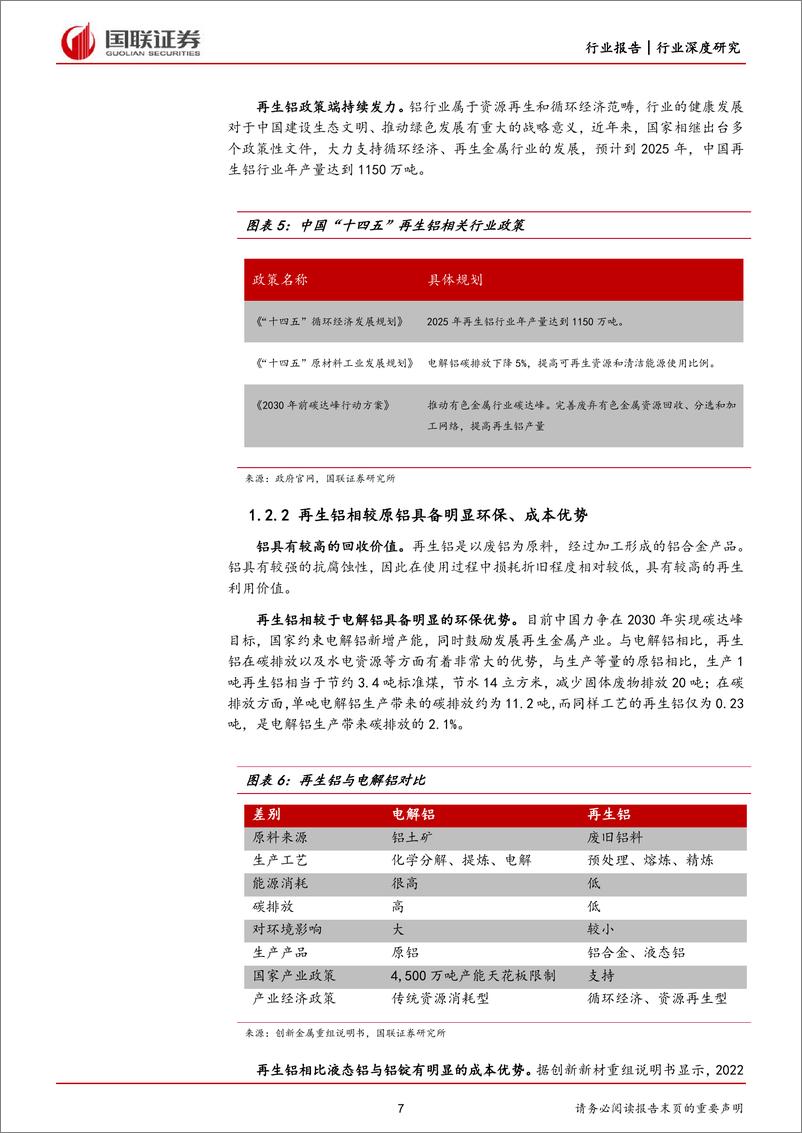 《有色金属铝材行业深度：高附加值及再生铝赛道打开成长新空间-20230223-国联证券-28页》 - 第8页预览图