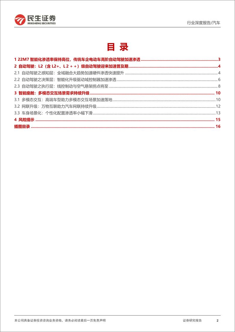 《智能汽车行业全景数据库月度跟踪：激光雷达渗透率环比+0.16pct，L2++加速渗透-20220915-民生证券-17页》 - 第3页预览图