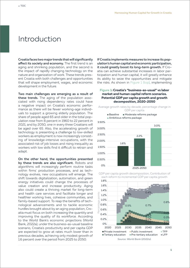 《世界银行-利用人力资本促进克罗地亚经济增长——在人口和技术变革中释放经济起飞的潜力（英）-2024-98页》 - 第8页预览图