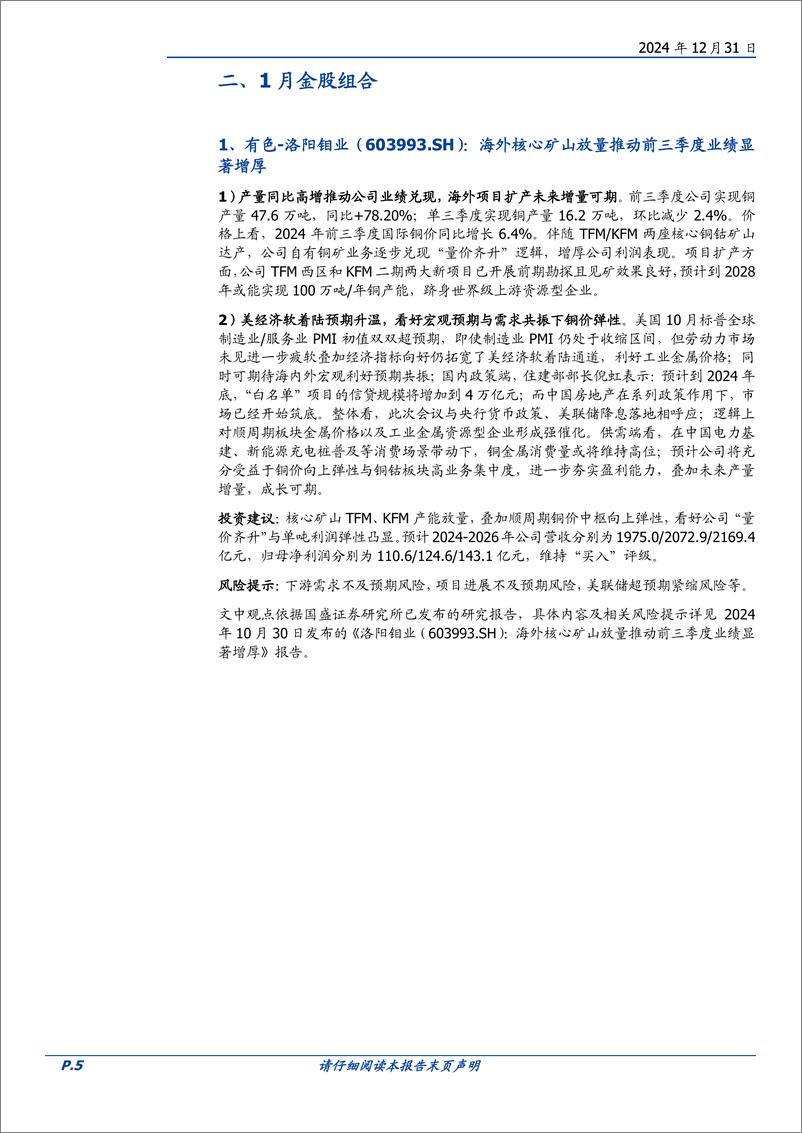 《1月策略观点与金股推荐：中枢下移，大盘防御-241231-国盛证券-16页》 - 第5页预览图