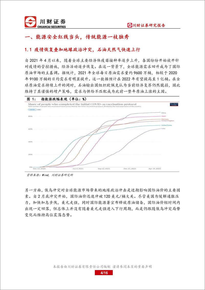 《能源行业板块投资分析报告：传统能源一枝独秀，风电光伏未来可期-20220430-川财证券-16页》 - 第5页预览图