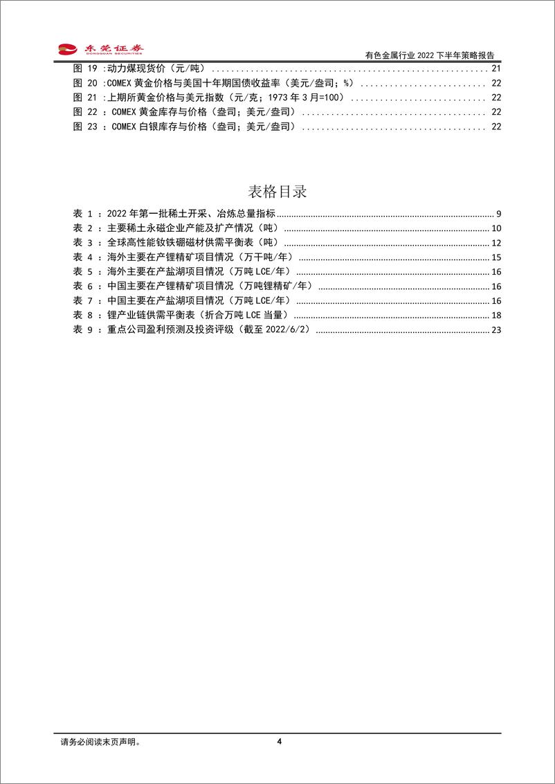 《有色金属行业2022年下半年投资策略：有色金属下游景气不减，下半年业绩有望突破周期瓶颈-20220606-东莞证券-25页》 - 第5页预览图